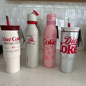 Insulated Tumbler Set - Red, Pink, Silver